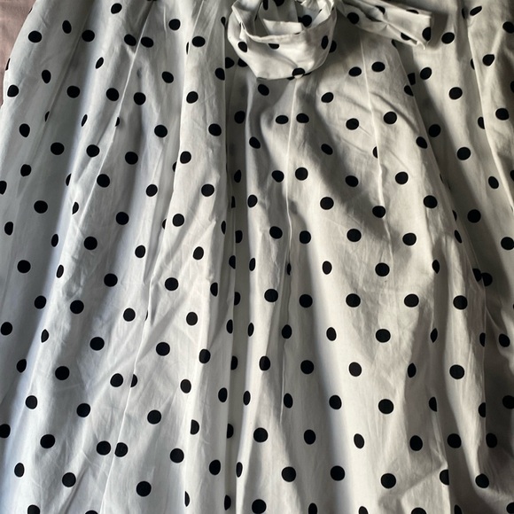 Black Polka dot white midi skirt - Picture 3 of 4
